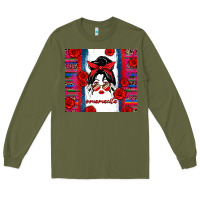 Army Green mamacita serape Long Sleeve Tee - Zillion Design Studio