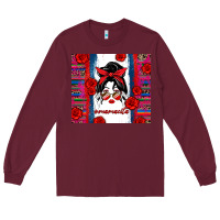 Burgundy mamacita serape Long Sleeve Tee - Zillion Design Studio