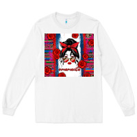 White mamacita serape Long Sleeve Tee - Zillion Design Studio