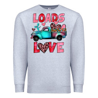 Heather Grey loads of love truck Premium Sweatshirt - JahusDesignShop