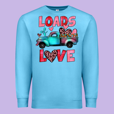 Loads Of Love Truck Premium Sweatshirt Designed By Jahusdesignshop
