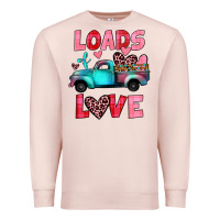 Pale Pink loads of love truck Premium Sweatshirt - JahusDesignShop
