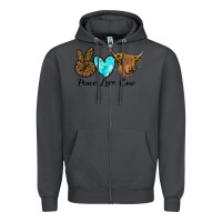 Smoke peace love cow Zipper Hoodie - RanaPortraitStore