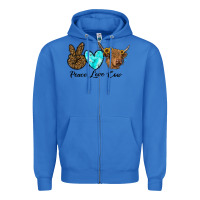 True Royal peace love cow Zipper Hoodie - RanaPortraitStore