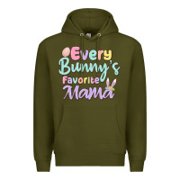 Army Green every bunny's favorite mama Premium Hoodie - MaliasSmallBusiness