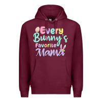 Burgundy every bunny's favorite mama Premium Hoodie - MaliasSmallBusiness