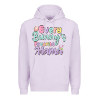 Lilac every bunny's favorite mama Premium Hoodie - MaliasSmallBusiness