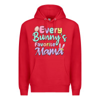 Red every bunny's favorite mama Premium Hoodie - MaliasSmallBusiness