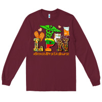 Burgundy lpn juneteenth licensed practical nurse Long Sleeve Tee - AdoDesignShop