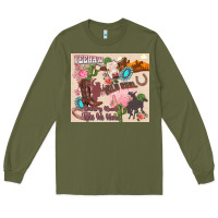 Army Green yeehaw western Long Sleeve Tee - Zillion Design Studio
