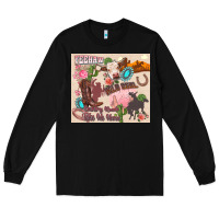 Black yeehaw western Long Sleeve Tee - Zillion Design Studio