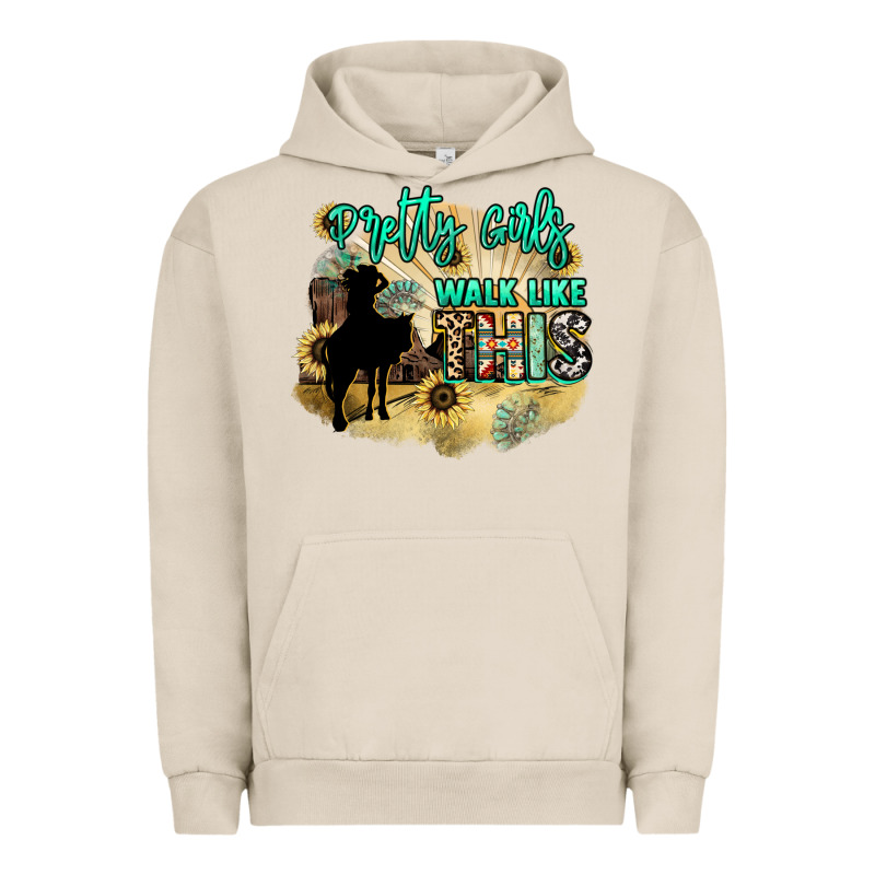 Pretty Girls Walk Like This Urban Hoodie by NancyCooperArtShop | Teevron