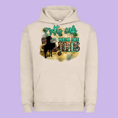 Pretty Girls Walk Like This Urban Hoodie Designed By Nancycooperartshop