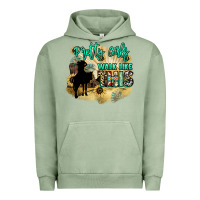 Pigment Oil Green pretty girls walk like this Urban Hoodie - NancyCooperArtShop