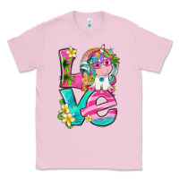 Bubblegum Pink love summer unicorn Classic Tee - texasbilliewilder
