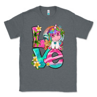 Charcoal Heather love summer unicorn Classic Tee - texasbilliewilder