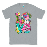 Heather Grey love summer unicorn Classic Tee - texasbilliewilder