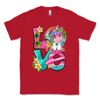 Red love summer unicorn Classic Tee - texasbilliewilder