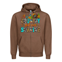 Chestnut a country girl can survive Zipper Hoodie - Zillion Design Studio