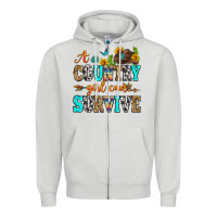 A Country Girl Can Survive Zipper Hoodie | Teevron