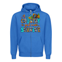 True Royal a country girl can survive Zipper Hoodie - Zillion Design Studio