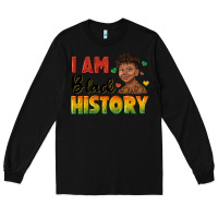 Black i am black history with afro black boy Long Sleeve Tee - texasbilliewilder