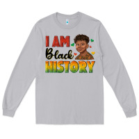 Moon Dust i am black history with afro black boy Long Sleeve Tee - texasbilliewilder