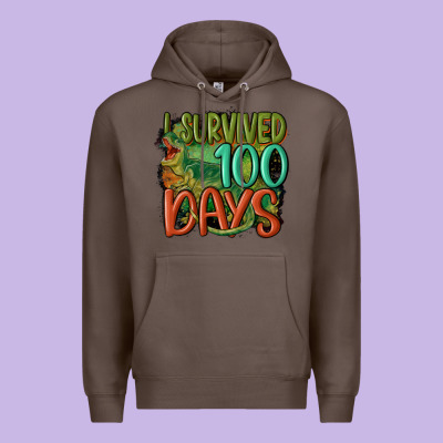 I Survived 100 Days Premium Hoodie Designed By Maliassmallbusiness