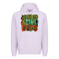 Lilac i survived 100 days Premium Hoodie - MaliasSmallBusiness