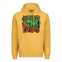 Mustard i survived 100 days Premium Hoodie - MaliasSmallBusiness