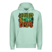 Seafoam i survived 100 days Premium Hoodie - MaliasSmallBusiness