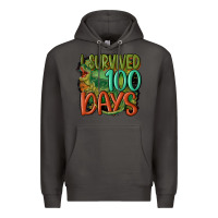 Smoke i survived 100 days Premium Hoodie - MaliasSmallBusiness