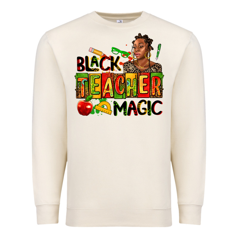 Black Teacher  Magic Premium Sweatshirt by AdoDesignShop | Teevron