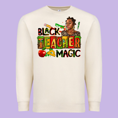 Black Teacher  Magic Premium Sweatshirt Designed By Adodesignshop