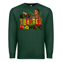 Sports Green black teacher  magic Premium Sweatshirt - AdoDesignShop