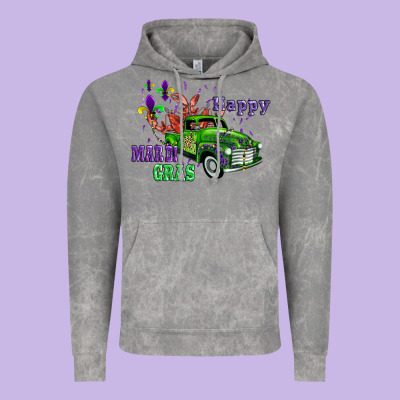 Mardi Gras With Truck Vintage Hoodie Designed By Adodesignshop