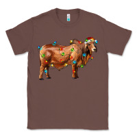 Chestnut brahman bull with christmas lights Classic Tee - RanaPortraitStore