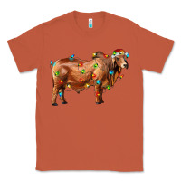 Copper brahman bull with christmas lights Classic Tee - RanaPortraitStore