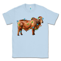 Brahman Bull With Christmas Lights Classic Tee | Teevron