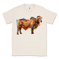 Natural brahman bull with christmas lights Classic Tee - RanaPortraitStore