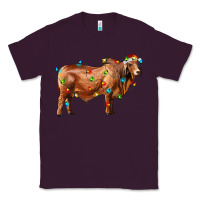 Plum brahman bull with christmas lights Classic Tee - RanaPortraitStore