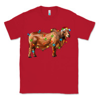 Red brahman bull with christmas lights Classic Tee - RanaPortraitStore