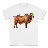 White brahman bull with christmas lights Classic Tee - RanaPortraitStore