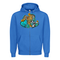 True Royal western turquoise hearts Zipper Hoodie - Zillion Design Studio