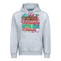 Heather Grey she works willingly with her hands Urban Hoodie - NancyCooperArtShop