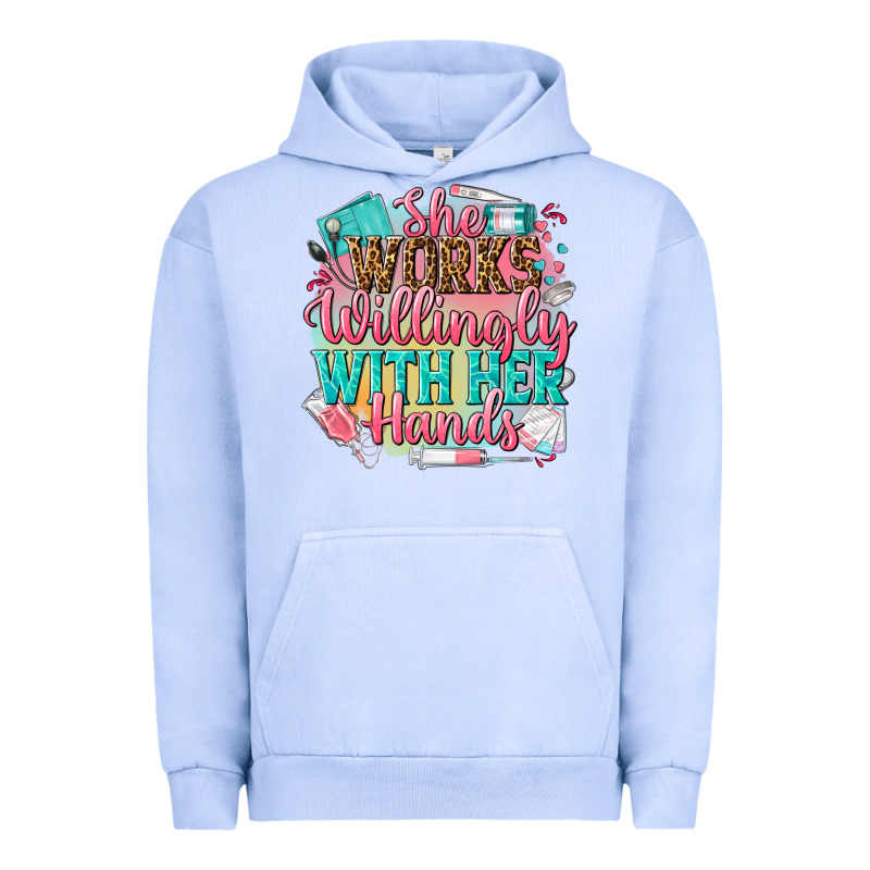 She Works Willingly With Her Hands Urban Hoodie by NancyCooperArtShop | Teevron