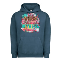 Pigment Midnight Navy she works willingly with her hands Urban Hoodie - NancyCooperArtShop