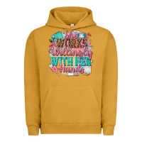 Pigment Peanut Butter she works willingly with her hands Urban Hoodie - NancyCooperArtShop