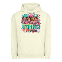 Pigment Pistachio she works willingly with her hands Urban Hoodie - NancyCooperArtShop