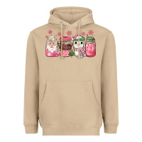 Mushroom pink Christmas coffee Heavyweight Hoodie - JahusDesignShop